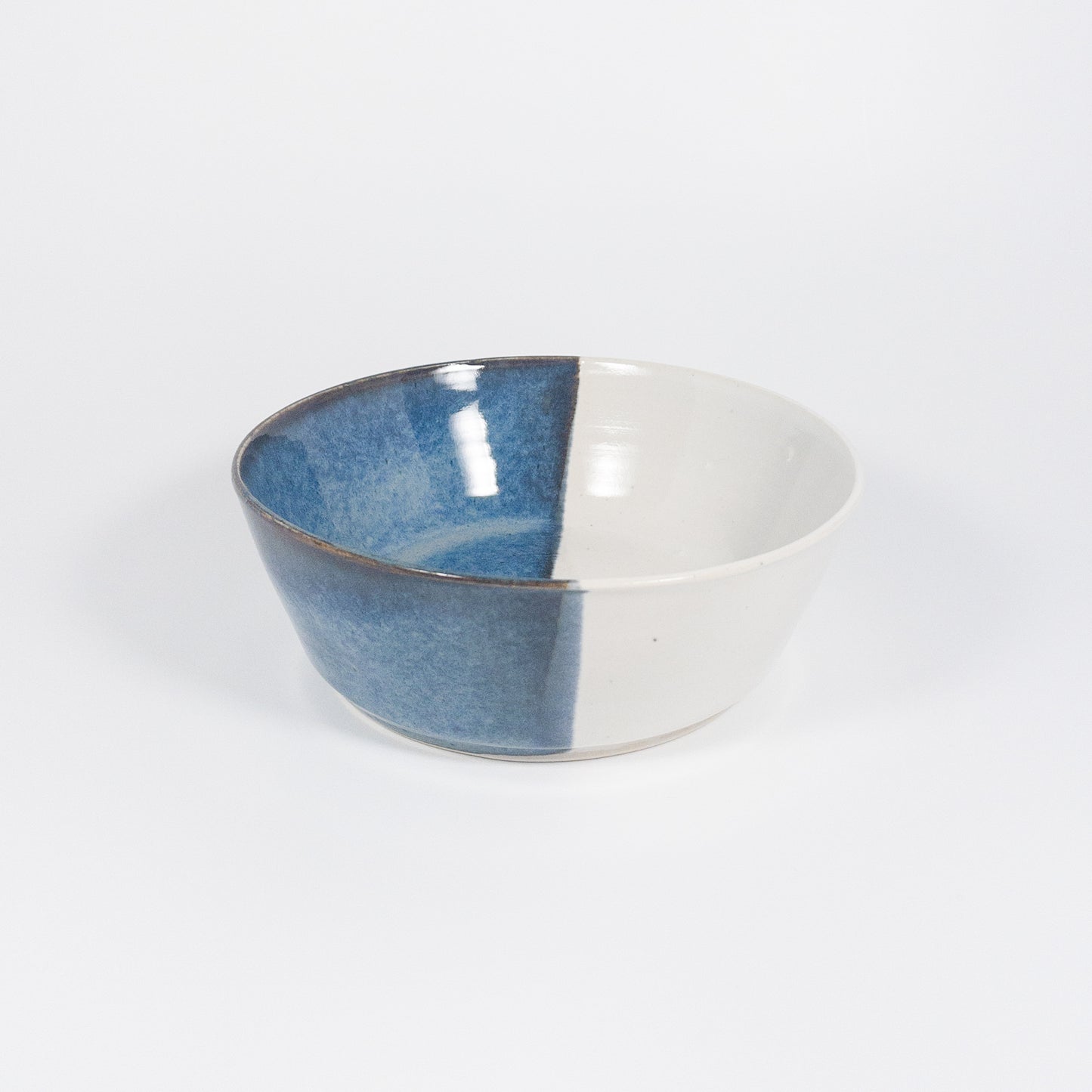Blue and White Color Block Bowl