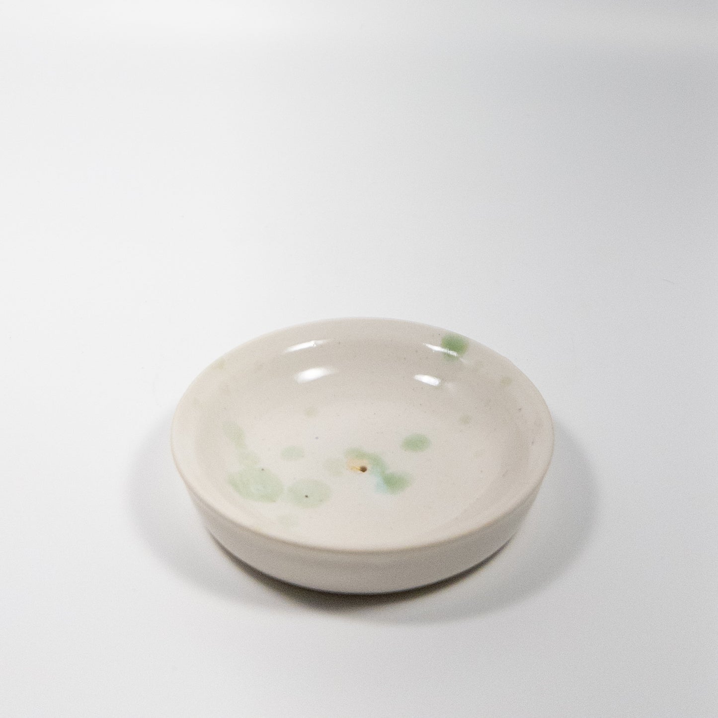 White and Green Incense Holder