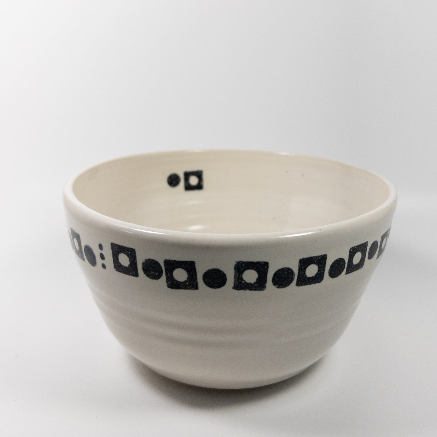 Black and White Geometric Bowl