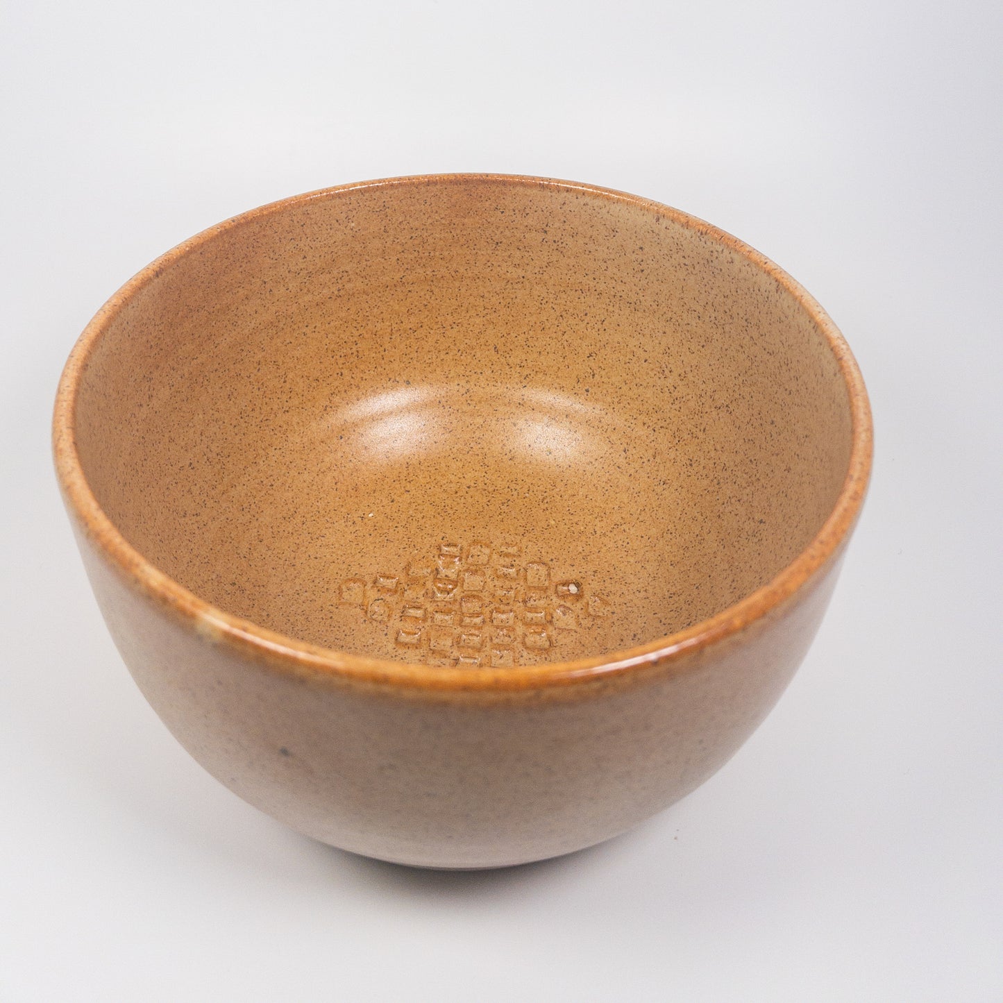 Medium Speckled Brown Grater Bowls