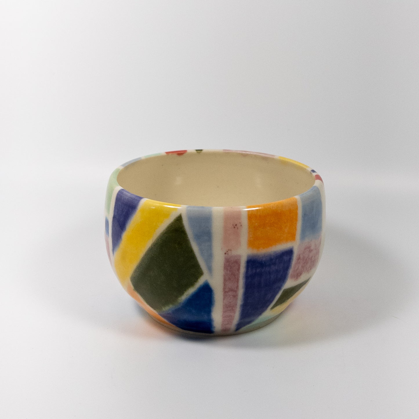 Geometric Color Block Bowl